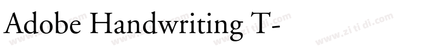 Adobe Handwriting T字体转换